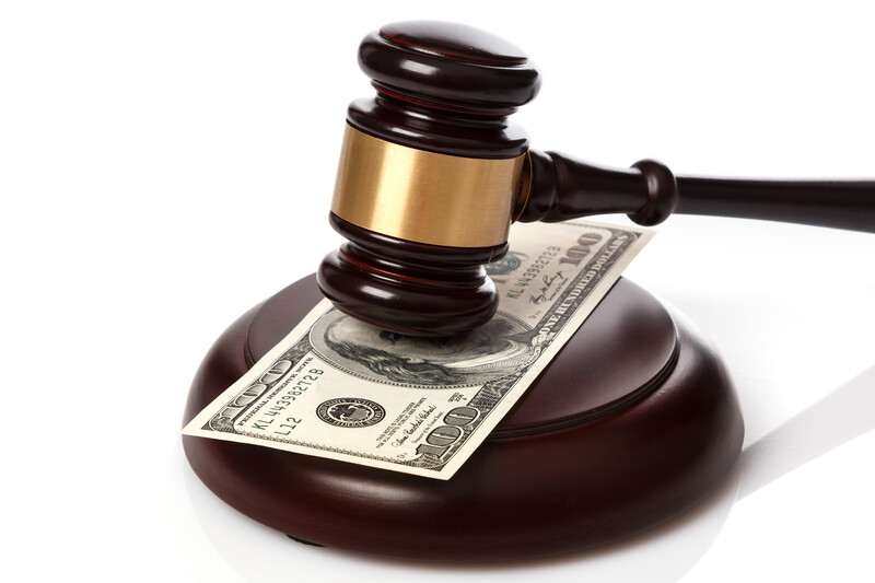 Gavel pounding money